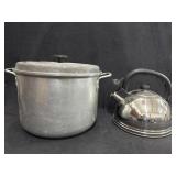 Aluminum Stock Pot W/ Lid & Tea Kettle