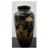 Japanese Lacquerware Black Vase 9ï¿½