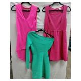 (3) Sz Sm/Med Pink & Green Dresses