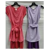 (1) 2 Pc Coral Tie Waist Dress Size Medium &