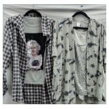 4 Pc Set of Grey Casual Tops