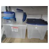 Large Totes & Smaller Plastic Containers