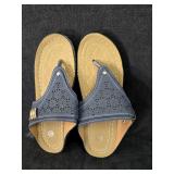 NEW Sz 8 Womens Orthopedic Flip Flops Wedge Sandal