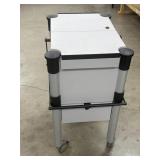 Rolling File Cart with Cabinet and Storage Drawer
