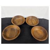 (4) Ozark Original Wooden Print Bowls