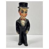 15" Charlie McCarthy Chalkware Figural in Black