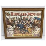 1960 (19.5ï¿½x16ï¿½ ) Framed Army of 50 Clowns" from