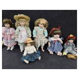 (6) Porcelain Dolls