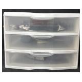 Sterilite White (3) Drawer Storage