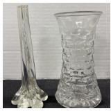 (2) Glass Flower Vase 6
