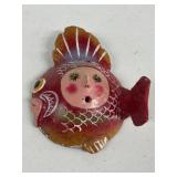 VTG Handmade Mexican Folk Art Fish Coconut Shell