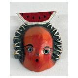 VTG Handmade Mexican Folk Art Coconut Shell