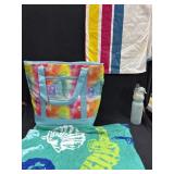 Beach Towels, Tote & Shaker Glass