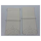 (2) VTG Embroidered Pillow Cases Standard Size