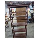 27x11x63 Casual Home Montego Walnut Wood 4-Shelf