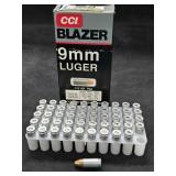 NEW Box CCI Blazer 9mm 115 Gr TMJ Cartridges
