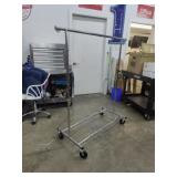 Rolling Metal clothing rack
