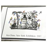 1987 (30ï¿½x26ï¿½) Signed SEVENTEEN PARROTS by KEN