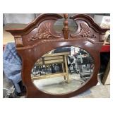 49.5ï¿½x47ï¿½ American Victorian-Style Hall Tree Mirr
