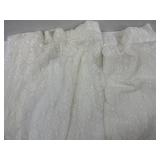 (2) 46"x 72" Floral Raschel Lace Curtains
