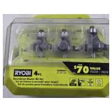 (3) Piece Ryobi Roundover Router Bit Set (A25RS41
