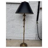 Vintage Metal Lamp Black Shade 58"