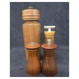 (3) Pepper Mills & Salt Shaker