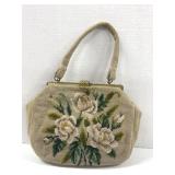 VTG Maud Hundley Floral Needlepoint Tapestry