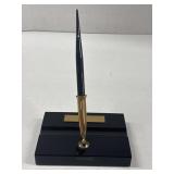 Vtg Sheaffer Marble Desk Top Pen Holder Rest &