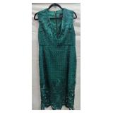 NWT NICHOLAS Deep Green V-Neck Dress Size 10