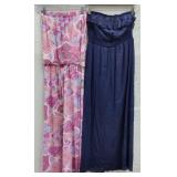 (2) Long Strapless Summer Dresses Size Medium