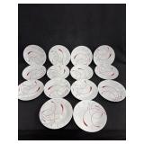 Set of (14) Corelle Splendor Pattern Plates