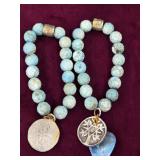 Pair of Beaded Bracelets with Turquoise or