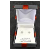 NIB Lab Created White Sapphire and Sterling