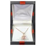 NIB Lab Created Champagne Stone & Sterling