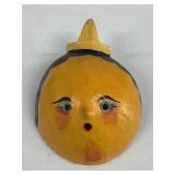VTG Handmade Coconut Shell Mexican Folk Art Head