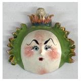 VTG Handmade Coconut Shell Mexican Folk Art Head