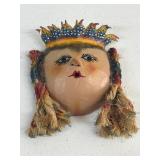 VTG Handmade Coconut Shell Mexican Folk Art Head