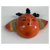VTG Handmade Coconut Shell Mexican Folk Art Head