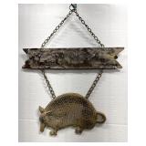 Welcome Armadillo Metal Sign