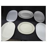 (6) Platters; (2) Corelle, (1) Heavy-duty, (2)