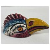 Hand Carved and Painted Wooden Folk Art Mask