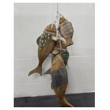 Vintage Folk Art Wooden Fishes