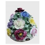 Aynsley Fine Bone China Flower Basket Bouquet 7"