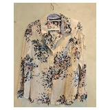 Sz 10 White House Black Market Pink Floral Button