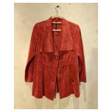 Sz MD IC by Connie K Faux Suede Red Jacket