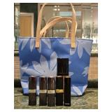 Blue Bag w/Chanel Powder & (4) Chanel Lipsticks