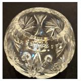 5 1/2 Crystal Rose Bowl w/Sunburst Design