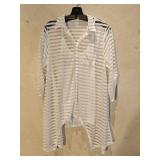 NWT SM Evelyn Ritchie Silver White Blouse & Cami