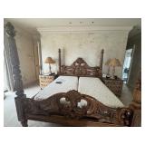 King 20th Century Baroque Rococo Hand Carved